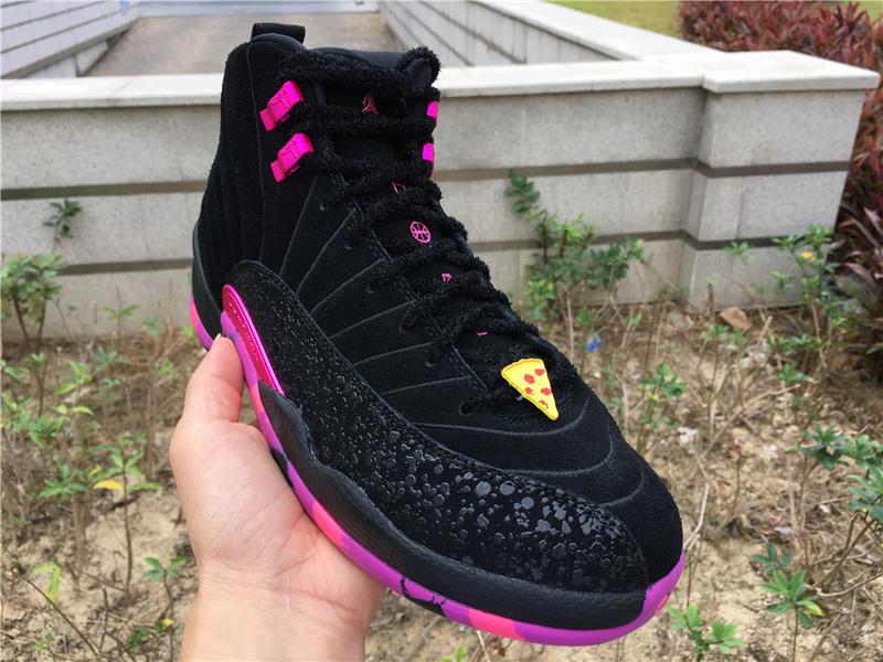 Authentic Air Jordan 12 Purple Black